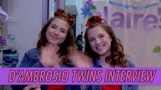 Chiara & Bianca D’Ambrosio Interview - Claire's Birthday Event