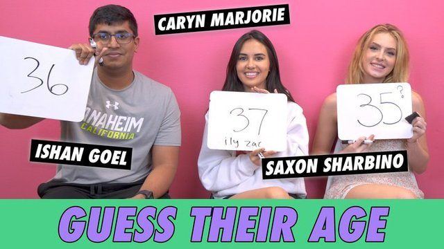 Ishan Goel, Caryn Marjorie & Saxon Sharbino - Guess Their Age