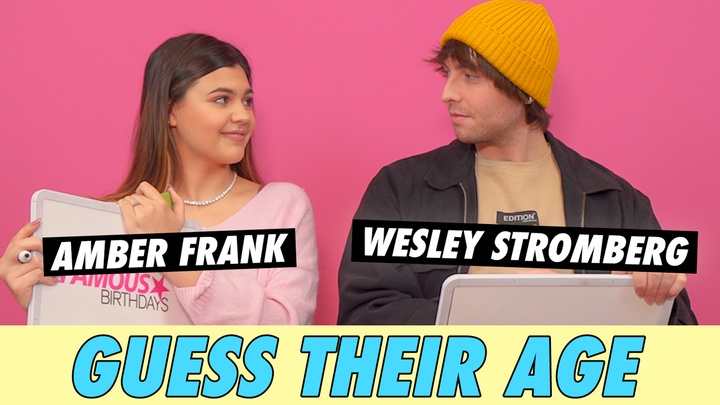 Amber Frank & Wesley Stromberg - Guess Their Age | Famous Birthdays
