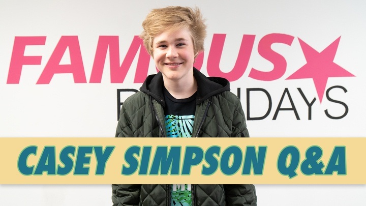 Casey Simpson Q&A | Famous Birthdays