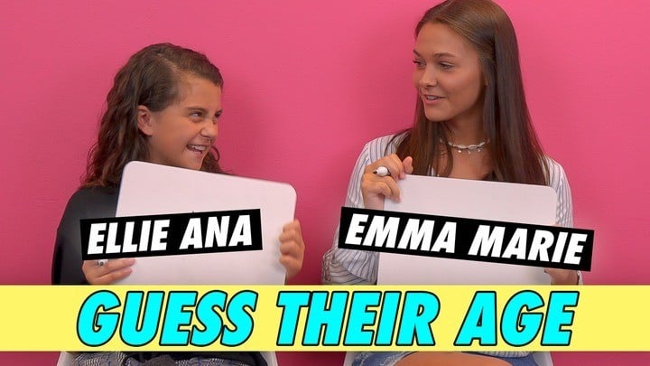 Emma Marie & Ellie Ana - Guess Their Age | Famous Birthdays