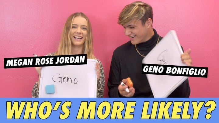Geno Bonfiglio & Megan Rose Jordan - Who's More Likely? | Famous Birthdays