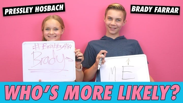 Pressley Hosbach & Brady Farrar - Who’s More Likely? | Famous Birthdays